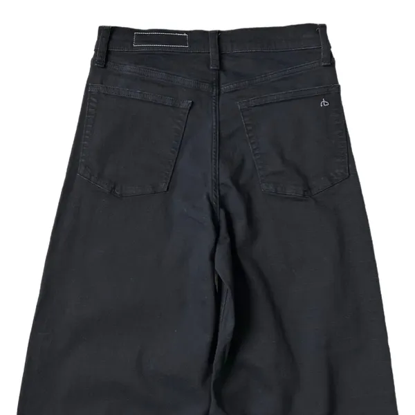 Rag & Bone Serena Full Length Wide Leg Jeans Raw Hem Size 27 - Image 5