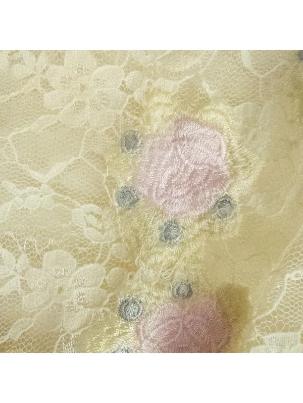 Synergy Vintage Ivory Floral Lace Blouse Womens 6 Small - Image 7