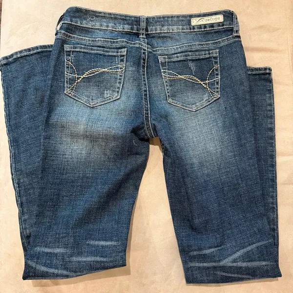 Refuge Runway‎ Everyday Boot Women's Low Rise Stretch Faded Blue Jeans Size 8L - Image 4