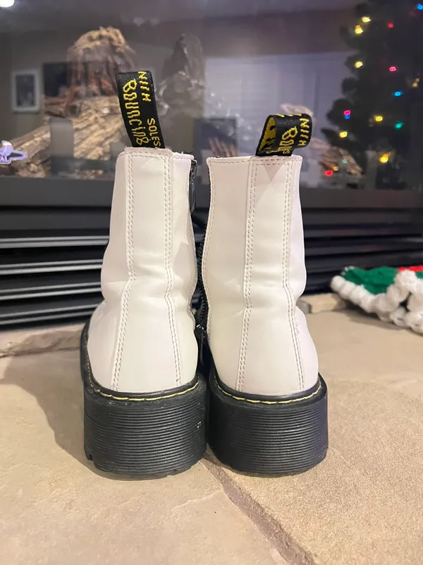Combat Boots White Size 8 - Image 5