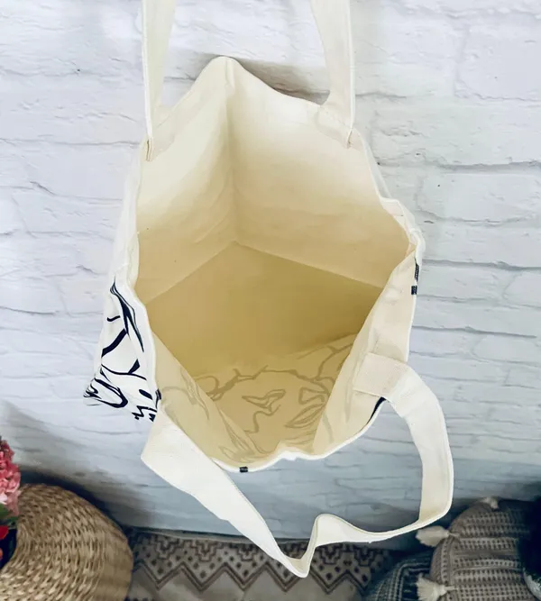 NEW Canvas Face Tote Bag - Image 12