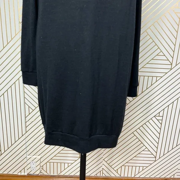 Aritzia Wilfred Free Black Jersey Knit Long‎ Sleeve Dress Size Small - Image 6