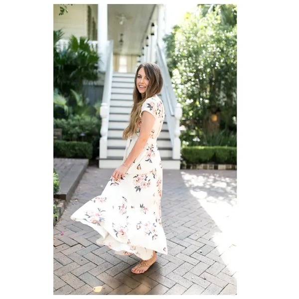 FREE PEOPLE All I Got Printed Floral Maxi Dress Size 4 - Image 3