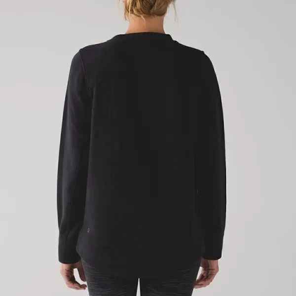 Lululemon Fleece Be True Crew  Pullover Sweatshirt Black - Image 4