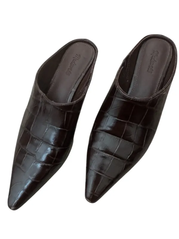 Madewell The Emilie Heeled Mule Chocolate Raisin - Image 2