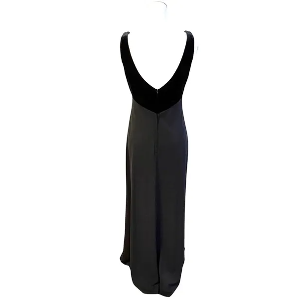 Vtg Niki By Niki Livas Y2K Maxi Evening Dress Sz 8 Velvet Whimsigoth 90s HOCO - Image 3