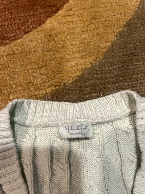John Galt / Brandy Melville Marlena Light Green Cable Knit Sweater Vest One Size - Image 2