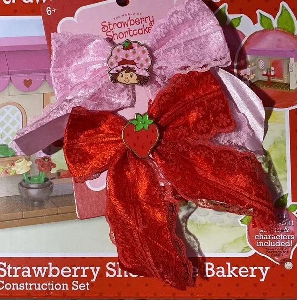 Strawberry Shortcake 2 Pack Lace Hair Bows NWT - Image 3