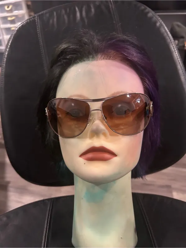 Vogue Brown Gradient Aviator Sunglasses for Women - Image 3