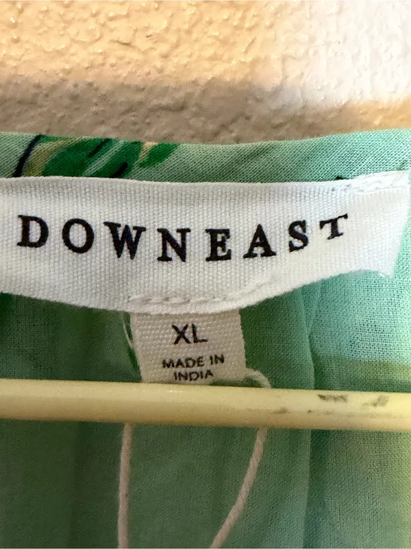 DownEast Green Hazel Floral Tiered‎ Midi Dress Size XL - Image 7