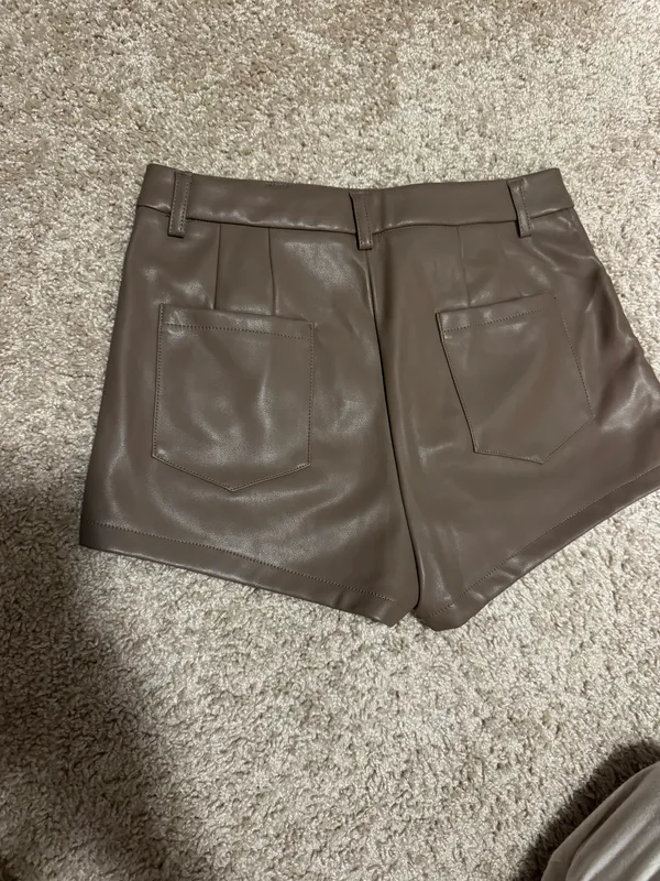 Edikted Leather Shorts - Image 2
