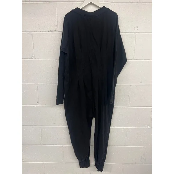 Free People Intimately SzM Black All Nighter Romper Long Sleeve Relaxed Jumpsuit - Image 5