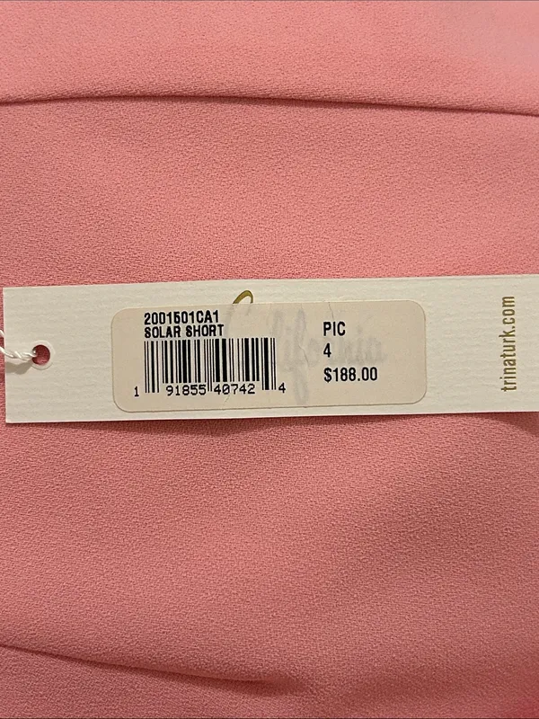 Trina Turk Solar Shorts Skort Pink Icing NWT Size 4 Retails $188 - Image 9