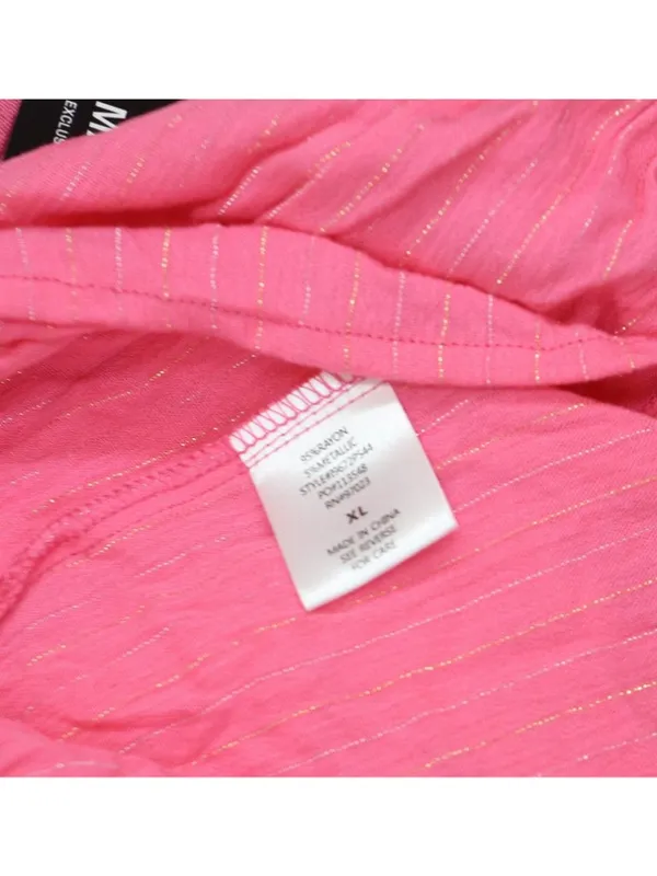 NWT Miken Juniors Tiered Dress Swim Cover Up I9672P544 Hot Pink Lurex XL - Image 6