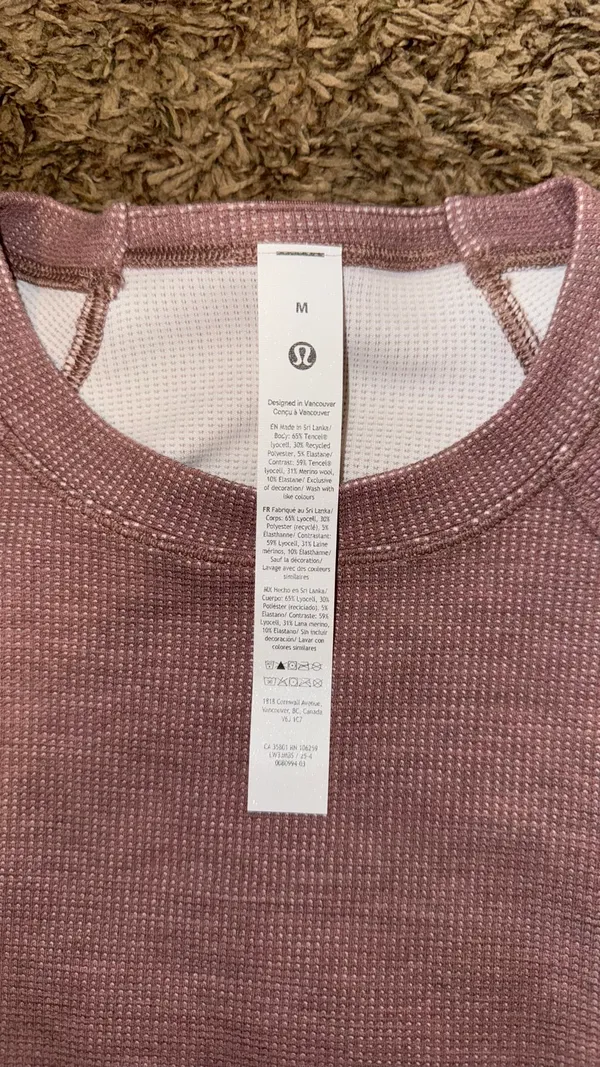 Waffle knit crewneck base layer Lululemon  - Image 4