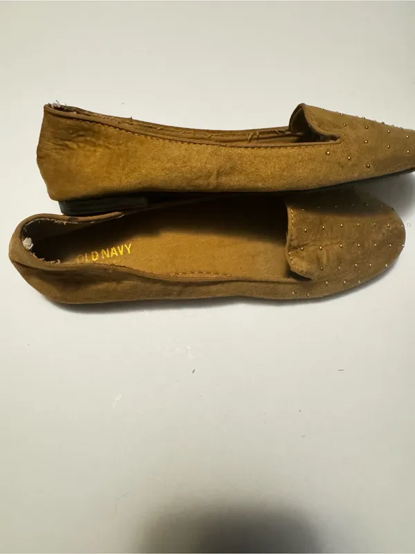 Old Navy Women's Brown Studded Flats Sz 8 - Image 3