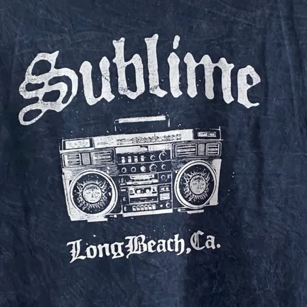 Sublime Washed Blue Graphic T Shirt Cotton Short Sleeves Tee Women’s Large NEW - Image 3