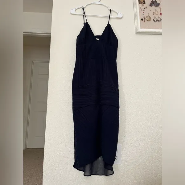 H&M Navy Blue Cocktail Dress Size 8 - Image 7