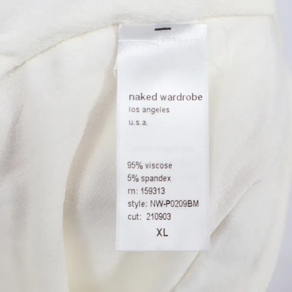 Naked Wardrobe Baby Mama Maternity Biker Shorts XL Cream Off White - Image 4