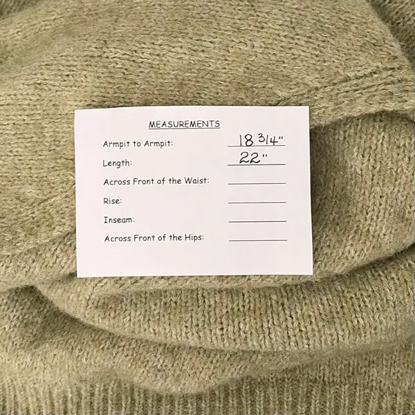ZARA Wide Lapel Cape Collar Knit Sweater Sage Green Pullover Cottagecore Medium - Image 15