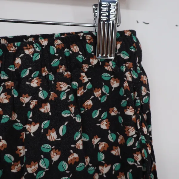 Uniqlo Jogger Pants Womens M Floral Tulip Black Rayon Tapered Casual Excellent - Image 2