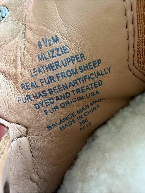 Marc Fisher Lizzie Genuine Leather and Shearling Lug Sole Boots Size 8.5 - Image 9