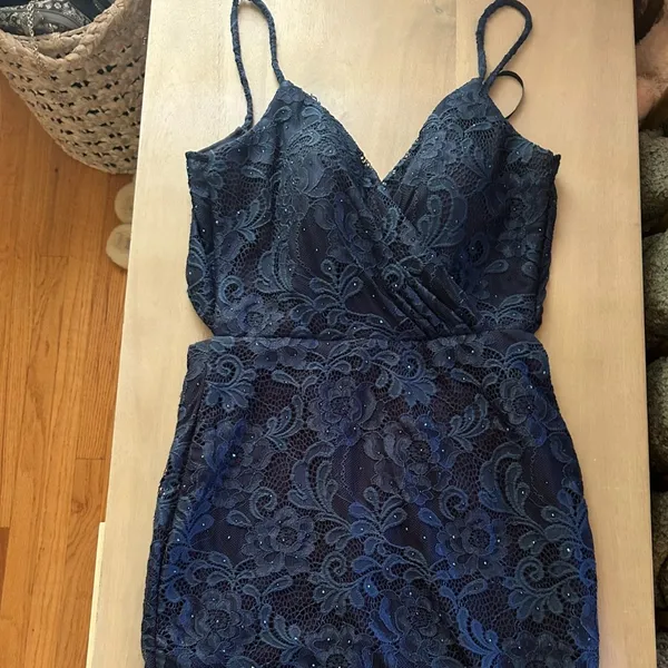 Navy Blue La Femme Homecoming Dress - Size 2 - Image 4
