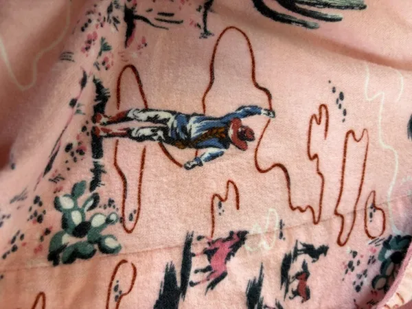 P.J. Salvage Wild Heart Pajama Flannel Shirt Sz Small Country Cowboy Horse X9 - Image 8