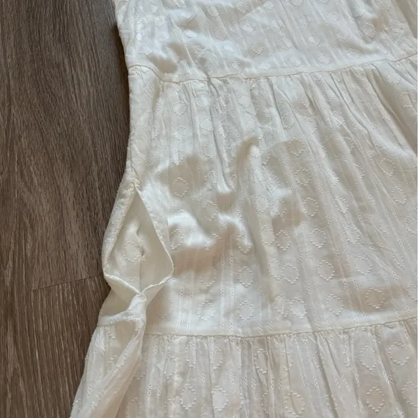 Crown &‎ Ivy Dress Women's Size Small White Tiered Cotton Preppy Coastal Beachy - Image 6