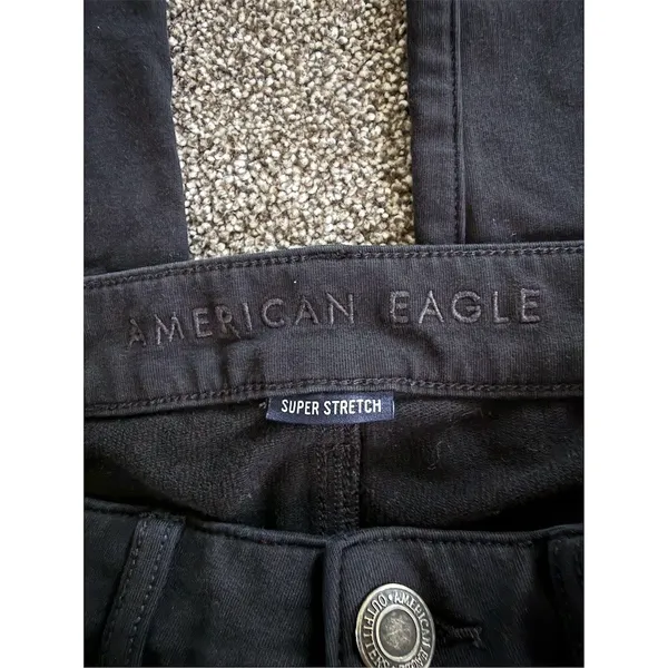American Eagle Hi-Rise Jegging Skinny Jeans Womens 6 Long Black Super - Image 4