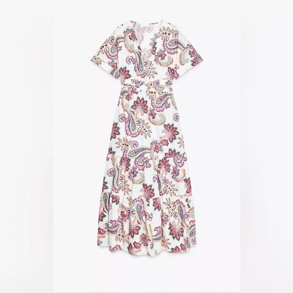 Zara cut out‎ poplin dress - Image 5