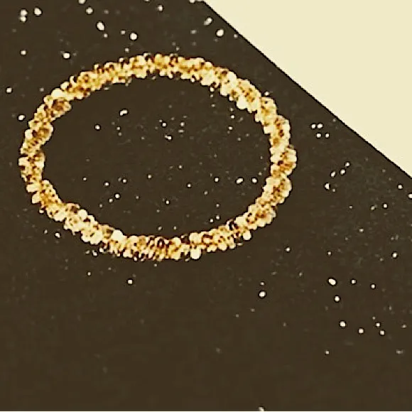 Sparkling‎ Yellow Gold Plated 925 Margarita Chain Flexible Ring, Sz 6.5 - Image 2