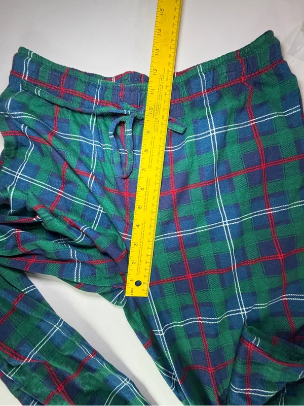 Family Pajamas Green Plaid Women's Long Sleeve Top & Pants Set with Navy Trim - Image 7