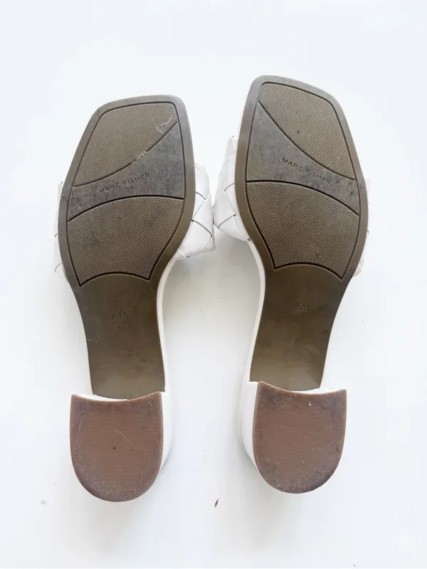 Marc Fisher Casper Sandals Faux Leather Block Heels Size 8.5 - Image 6