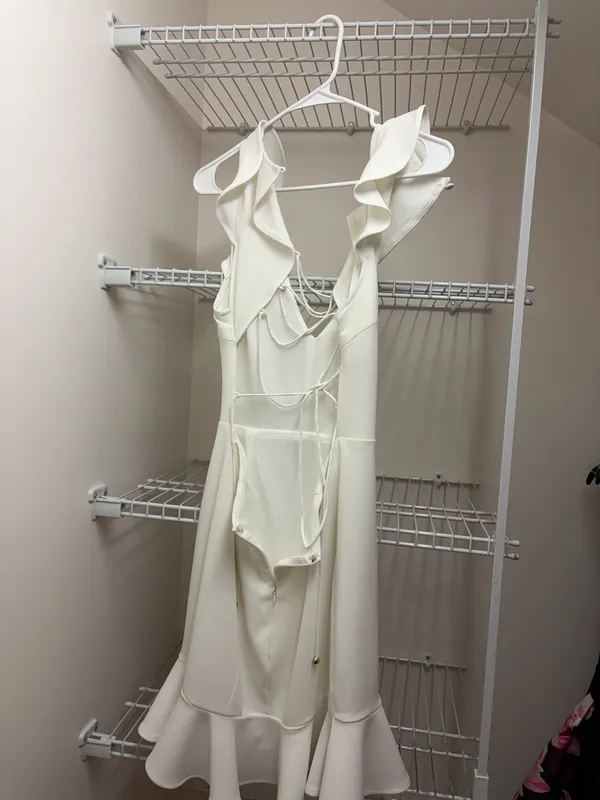 Selfie Leslie White Dress Mini - Image 3