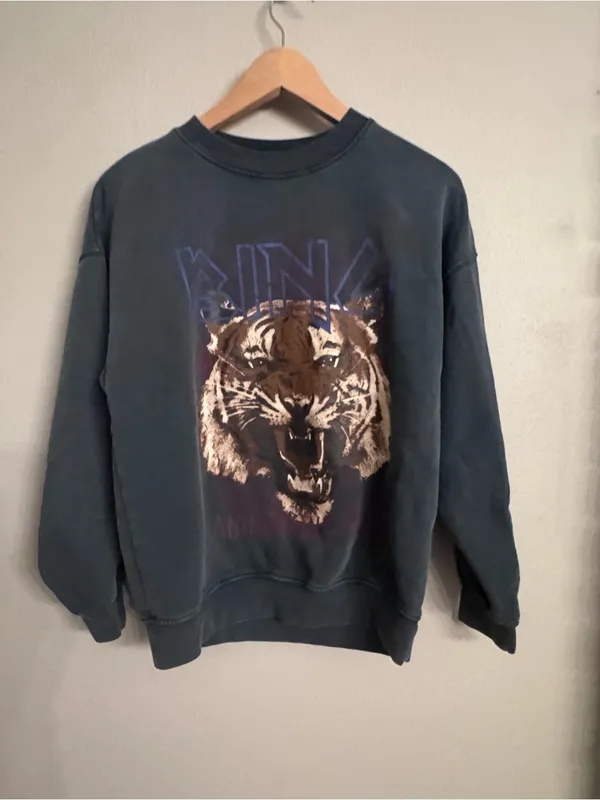 ANINE BING OG Tiger Graphic Crewneck Sweatshirt - Image 2