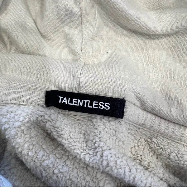 Talentless Heavyweight Hoodie in Bone - Image 8