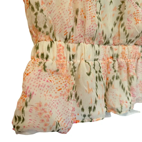 Ramy Brook‎ Eleanor Wrap Blouse Womens M Pink Peplum Boho Feminine Dainty Y2K - Image 4