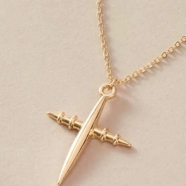 3/$30 💛 Airplane Pendant Necklace - Image 2