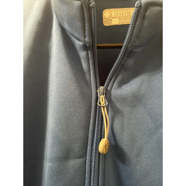 MED COUTURE Women's Athletic Zip Up Track Jacket Coat Blue Size Medium - Image 4