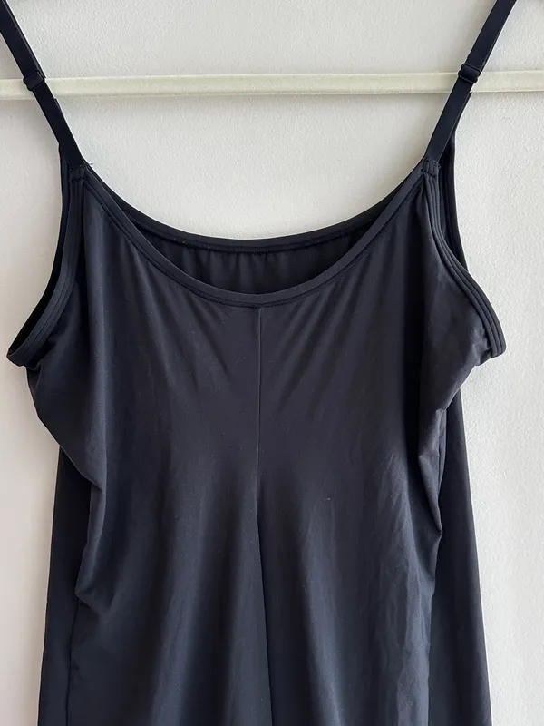SKIMS Fits Everybody Slip Dress, Black/Onyx, Athleisure Mini, Size Large - Image 12