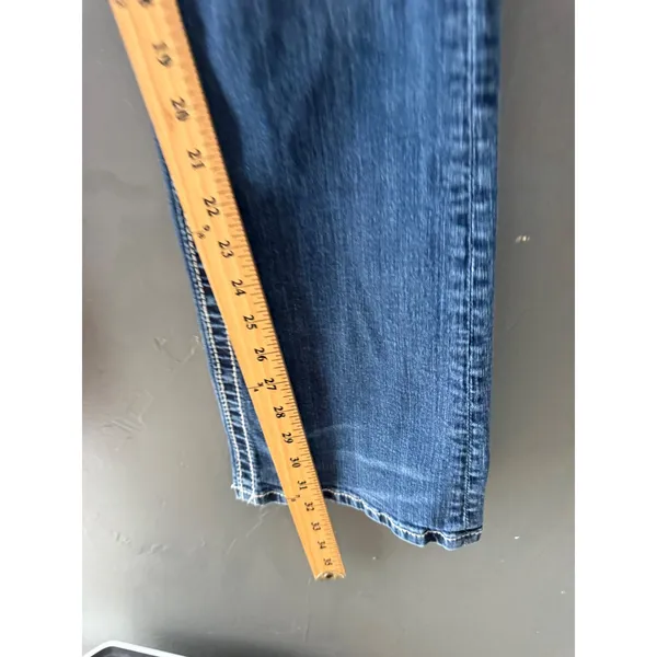 Miss Me Y2k Low Rise Bootcut Jeans Blue Embellished Rhinestone Size 29 - Image 6