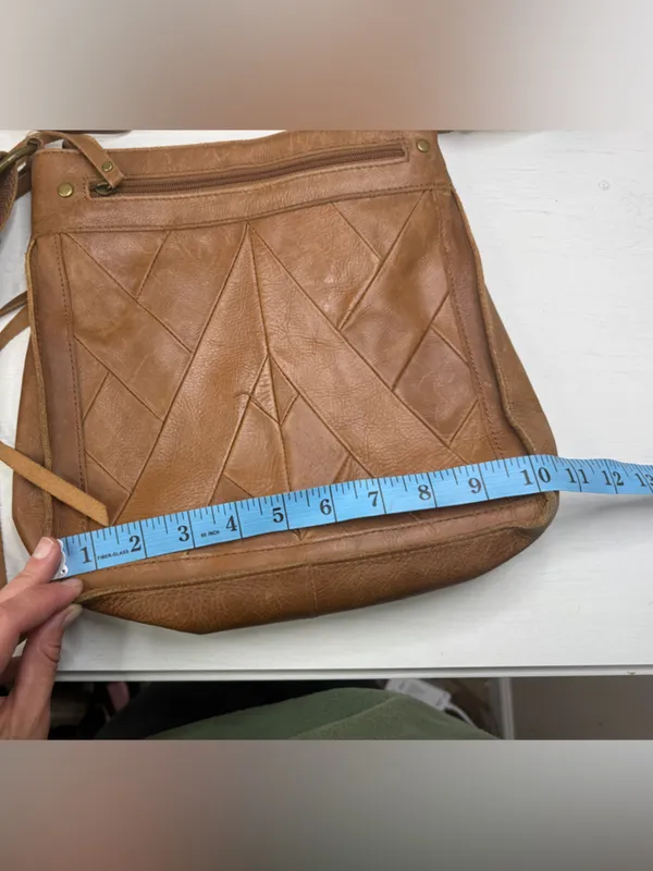 Lucky Brand Rayla Brown Leather Bohemian Crossbody Purse - Image 15