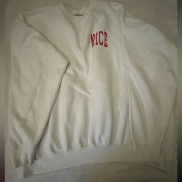 SHOW ME YOUR MUMU Women's Cream Crewneck Sweater with Red Lettering - Image 11
