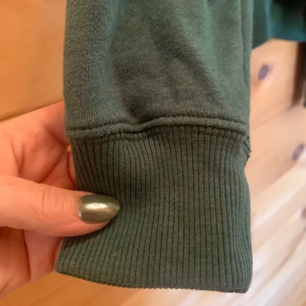 American Eagle Womens M Pullover Long Sleeve Shawl Collar Sweatshirt Green - Image 4