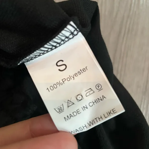 SHEIN Solid Ribbed Tank & Drawstring Shorts Black Lounge Set Size Small - Image 5