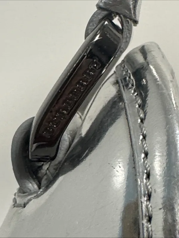 Burberry Beat Check Nylon Brooklyn Hobo Bag Metallic - Image 2