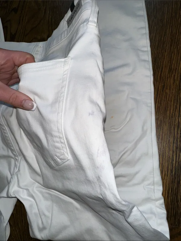 Citizens of Humanity Rocket Crop High-Rise White Skinny Jeans **PEN INK STAIN** - Image 13