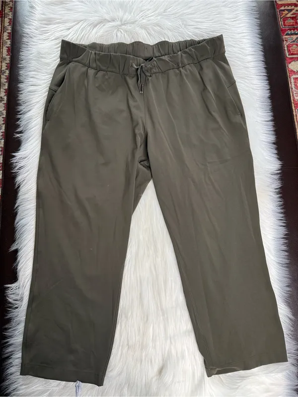 Lululemon Dark Olive On The Fly Cropped 23” Pant - Image 2