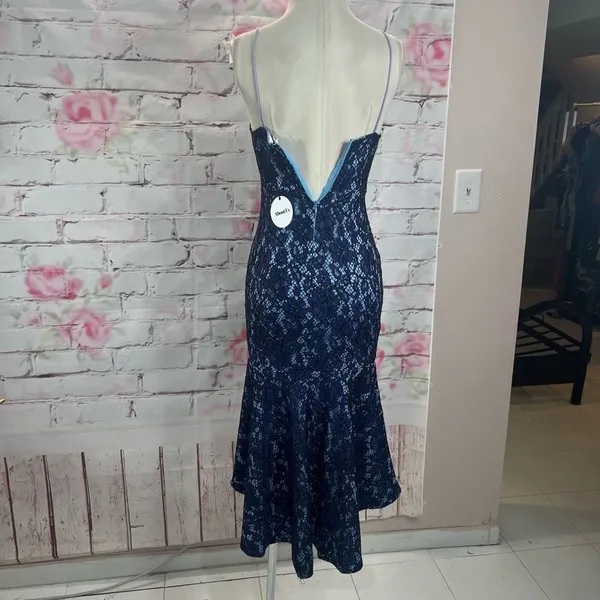 About Us Women's Angeline High Low Mermaid Ruffle Dress In Indigo Size XS NWT - Image 9